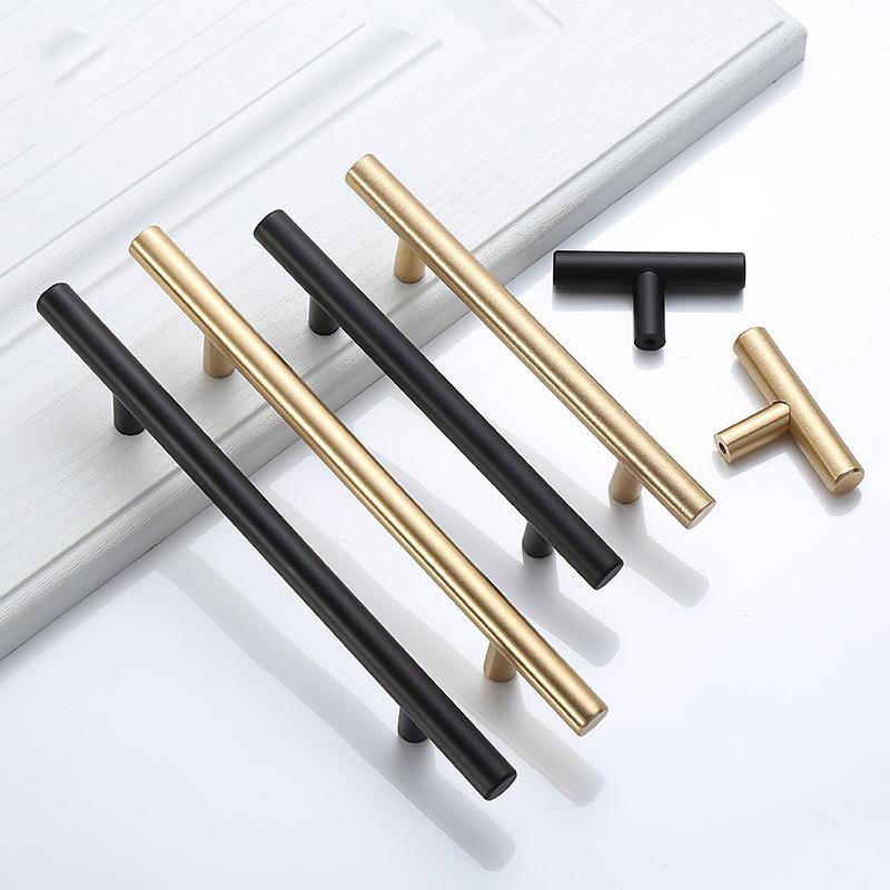 Modern Gold Brushed ตรงตู้จับล - Furniture Hardware Gold บทวิจารณ์และราคา