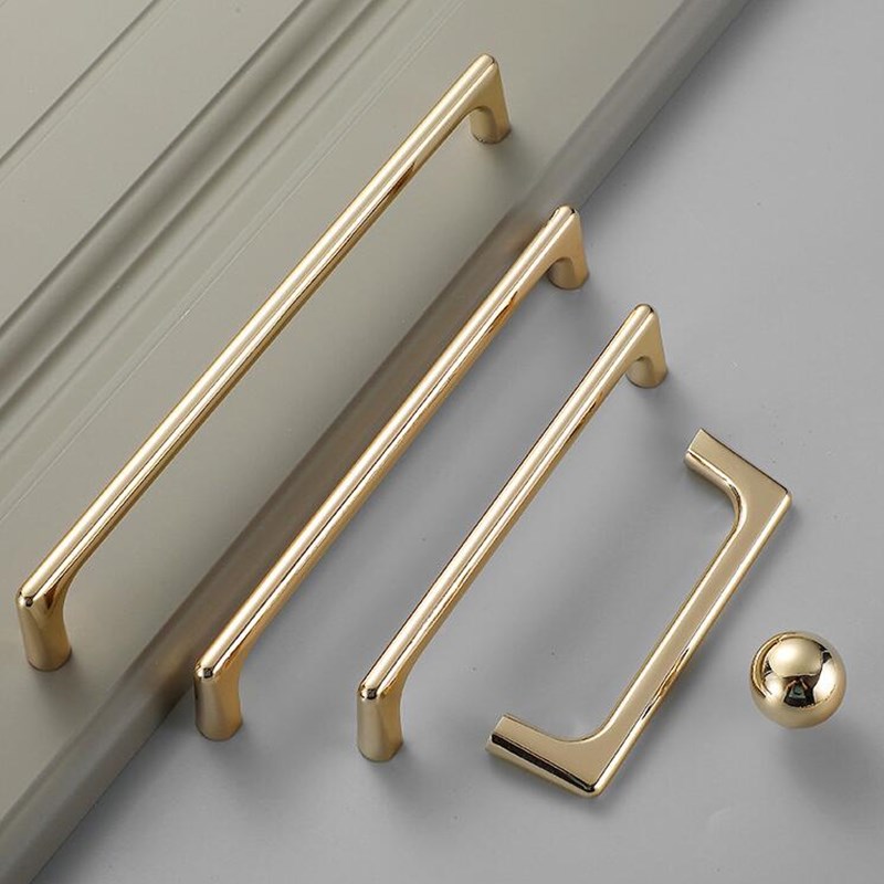 มือจับตู้ครัวสีทองสดใส ผลิตจาก - Furniture Hardware Gold บทวิจารณ์และราคา