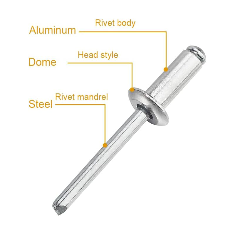 หมุดย้ำหัวโดม อลูมิเนียม สำหรั - Furniture Hardware Fasteners บทวิจารณ์และราคา