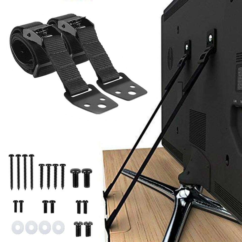 สายรัดยึดทีวีแบบปรับได้ 2 ชิ้น - Furniture Hardware Tools บทวิจารณ์และราคา