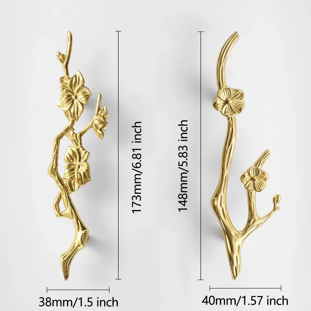 มือจับตู้ทองเหลืองลายดอกไม้ มื - Unique Furniture Hardware Pulls บทวิจารณ์และราคา
