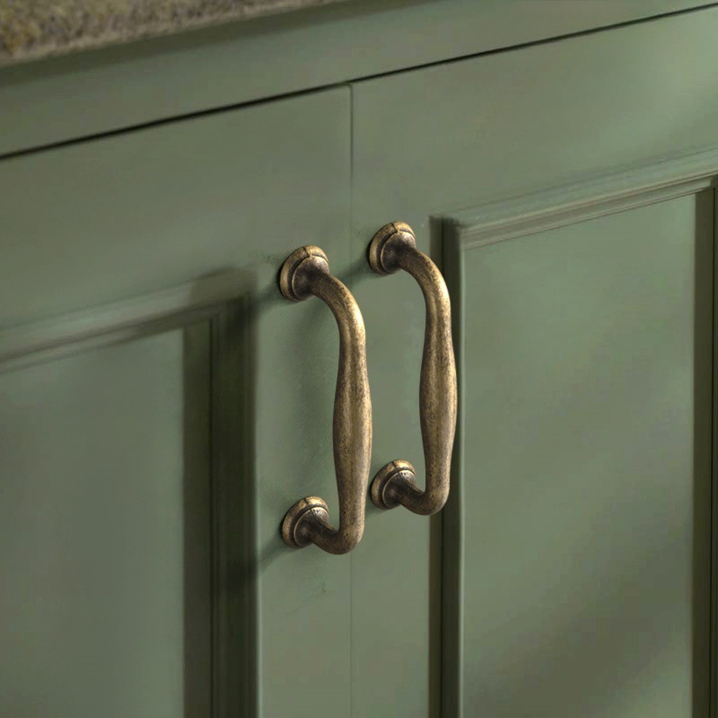 มือจับตู้เสื้อผ้าสีบรอนซ์โบราณ - Furniture Hardware Gold บทวิจารณ์และราคา