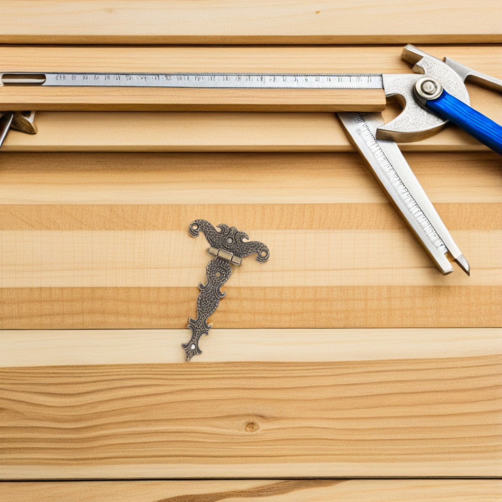 4 ชิ้น บานพับโลหะผสมสังกะสีสไต - Vintage Furniture Hardware Replacement บทวิจารณ์และราคา