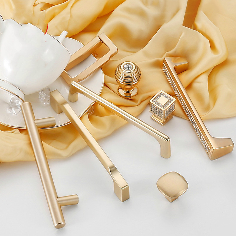 สังกะสีโลหะผสม Pearl Gold ลูกบ - Furniture Hardware Gold บทวิจารณ์และราคา