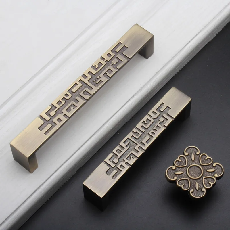 2 ชิ้นสไตล์จีนลิ้นชักลิ้นชักดึ - Unique Furniture Hardware Pulls บทวิจารณ์และราคา