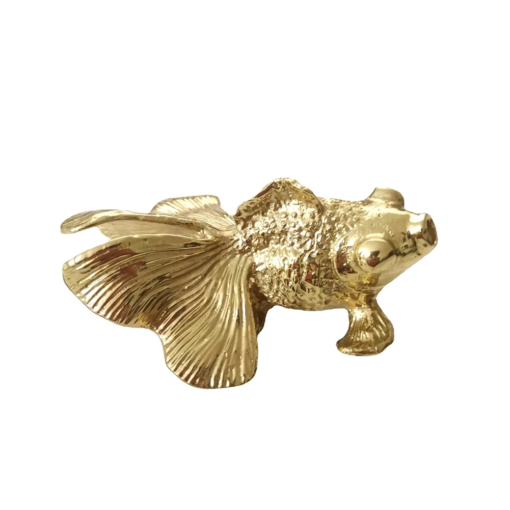 1 PC ปลาทองลูกบิดทองเหลืองปลาท - Unique Furniture Hardware Pulls บทวิจารณ์และราคา