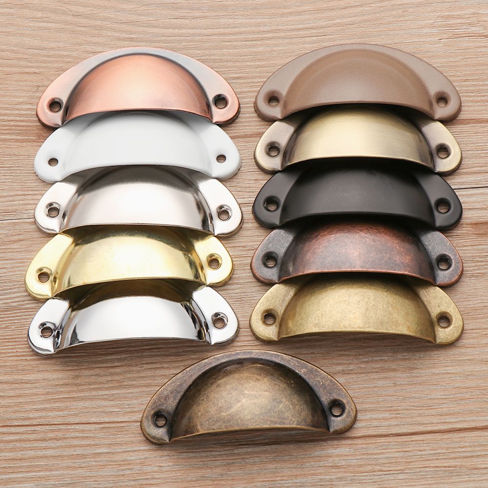 2PCS ทองเหลืองโบราณเชลล์จับ Re - Furniture Hardware And Fittings บทวิจารณ์และราคา